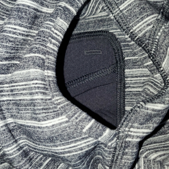 Lululemon Rulu Pace Setter Half Zip Pullover Stripe Grey Slate Size 4 Thumb-hole - Picture 11 of 15